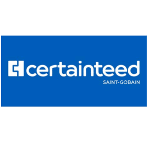 CertainTeed logo in blue, symbolizing high-quality building products.